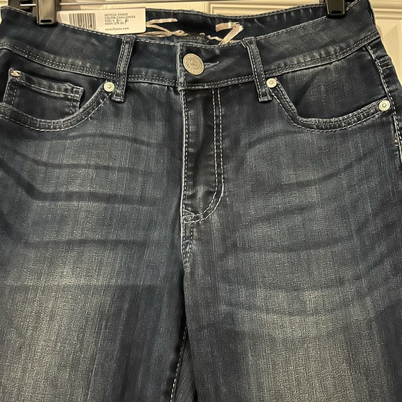 Seven7 Women's Rocker Slim Boot Cut Jeans - Dark Blue - Picture 4 of 10